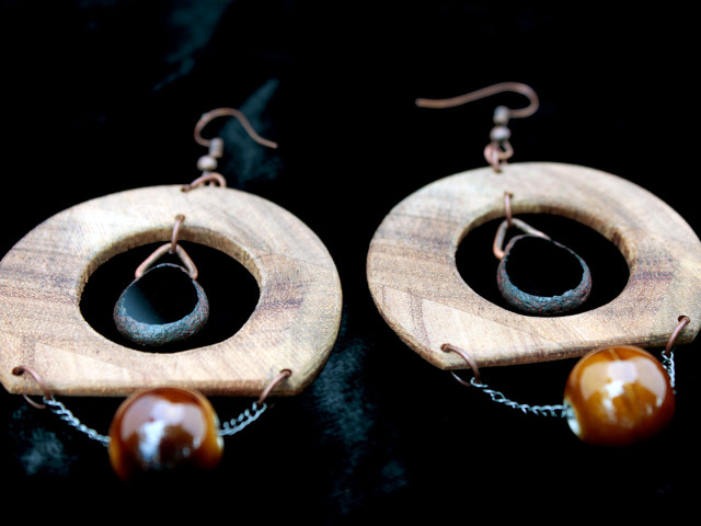 Image of face of earrings